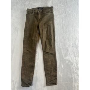 J Brand Olive Camo Cropped Skinny Jeans - Size 26